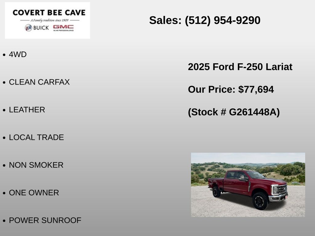 Used Car 2025 Ford F-250sd  Lariat For Sale Under $80,000 In Austin, Texas