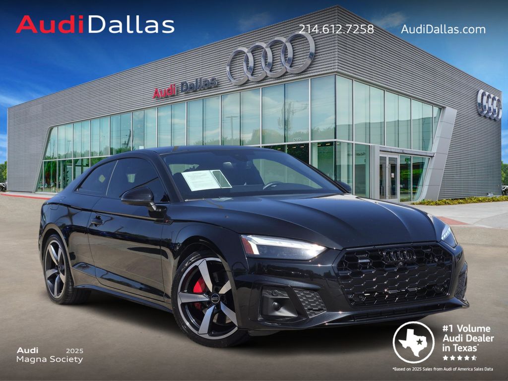Mythos Black Metallic 2024 Audi A5 Coupe All-Wheel Drive 7-Speed Automatic