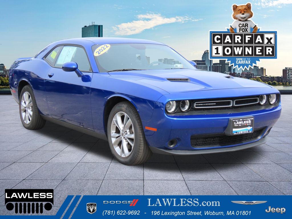 Indigo Blue 2022 Dodge Challenger Coupe All-Wheel Drive 8-Speed Automatic