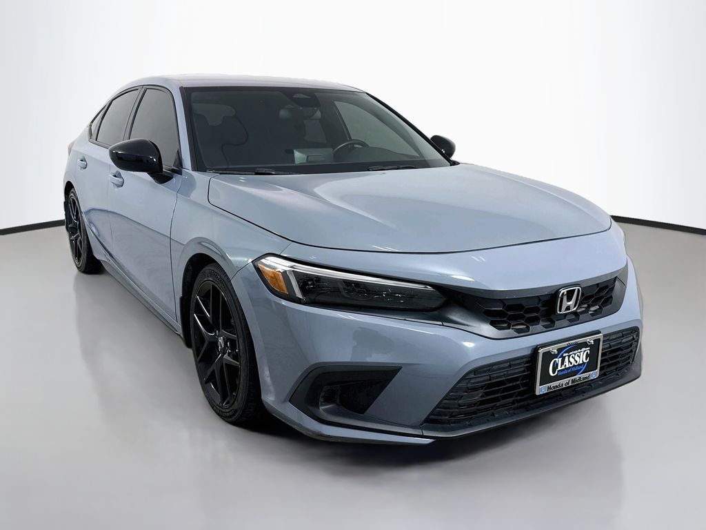 Sonic Gray Pearl 2024 Honda Civic Hatchback Hatchback Front-Wheel Drive Continuously Variable Transmission