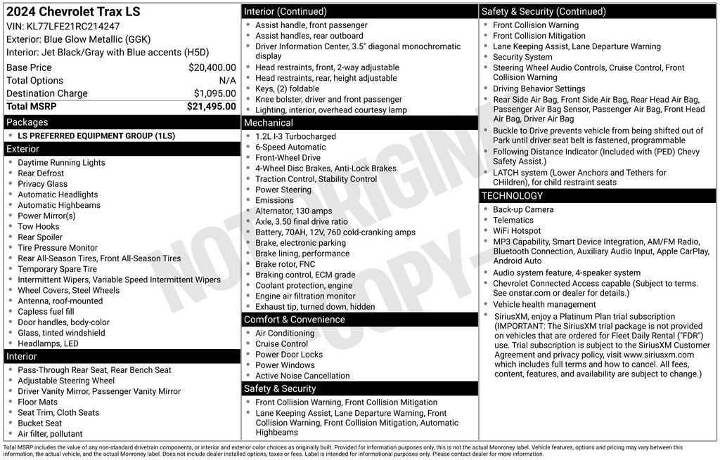 Certified Used 2024 Blue Chevrolet LS image 2