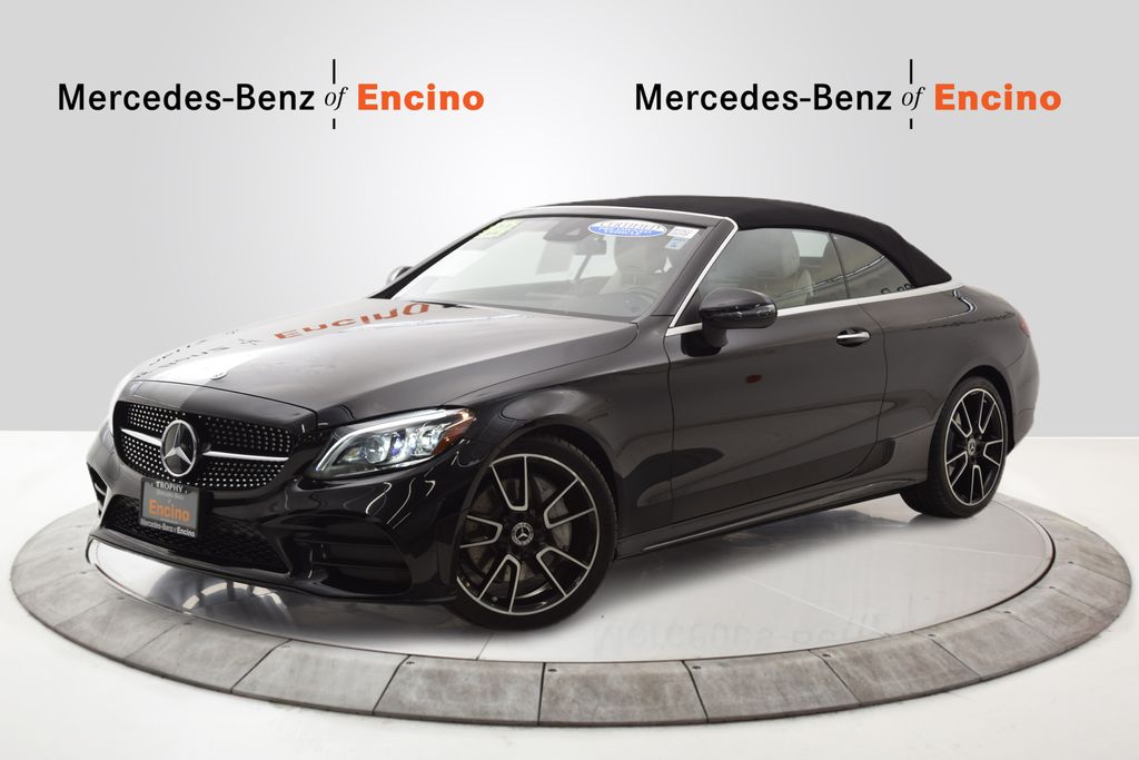 Black 2022 Mercedes-Benz C-Class Convertible Rear-Wheel Drive 9-Speed Automatic