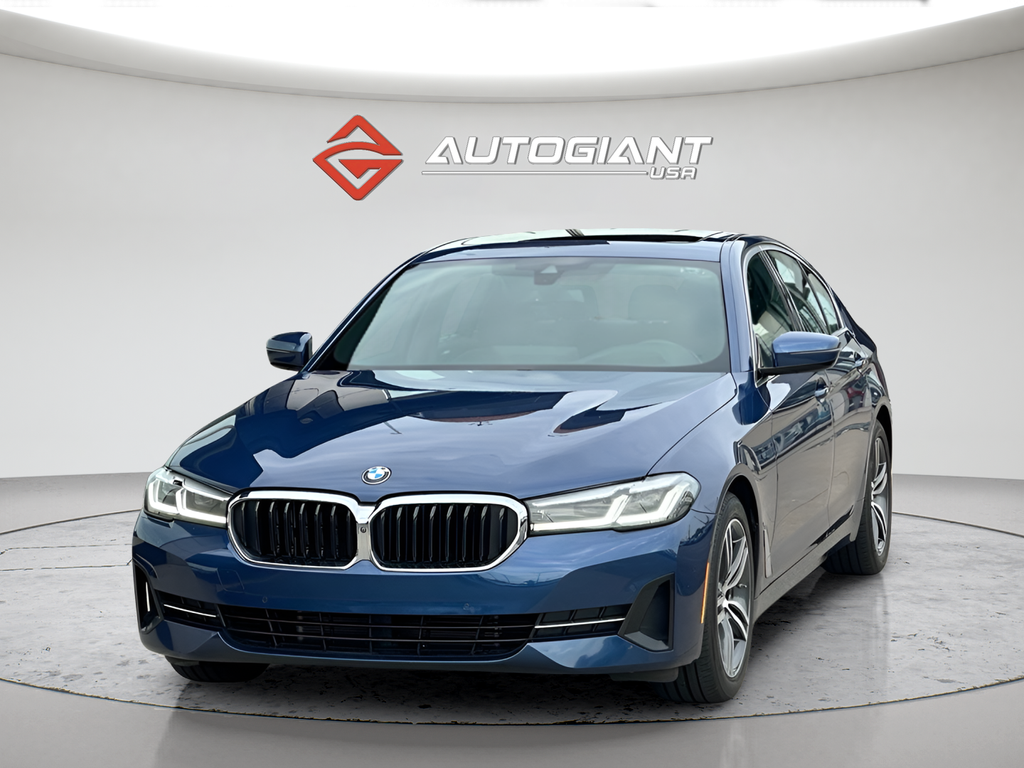 Phytonic Blue Metallic 2021 BMW 5 Series Sedan Rear-Wheel Drive 8-Speed Automatic