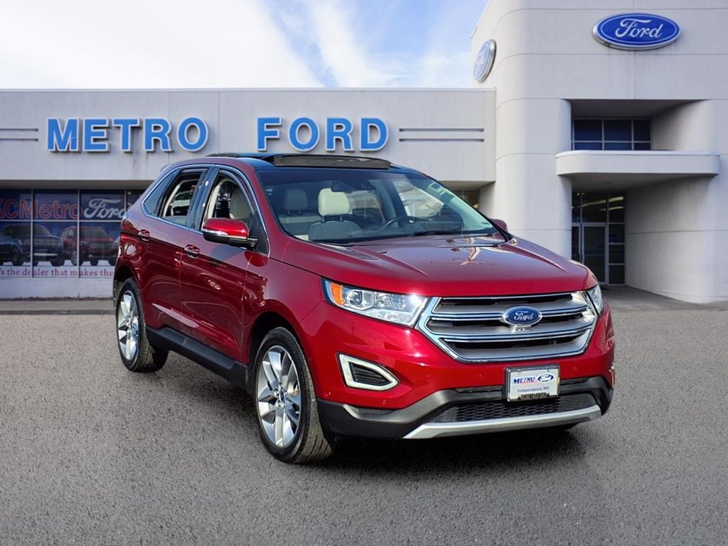 Ruby Red Metallic Tinted Clearcoat 2018 Ford Edge SUV / Crossover All-Wheel Drive 6-Speed Automatic