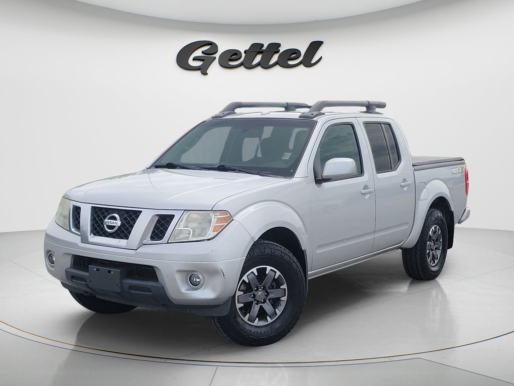 Brilliant Silver 2016 Nissan Frontier PRO-4X Crew Cab 4WD Pickup Truck Four-Wheel Drive 5-Speed Automatic Overdrive