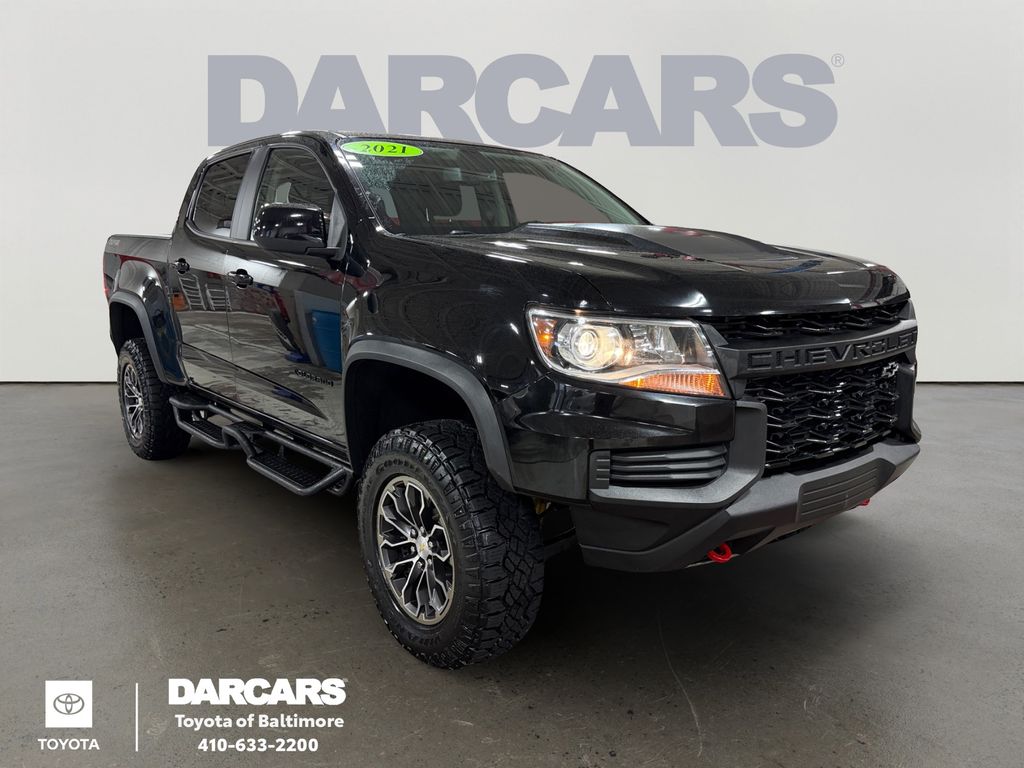 Black 2021 Chevrolet Colorado ZR2 Crew Cab 4WD Pickup Truck Four-Wheel Drive 8-Speed Automatic