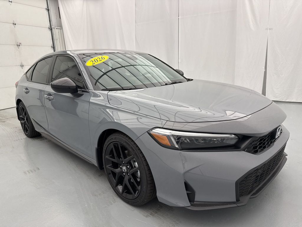Urban Gray Pearl 2026 Honda Civic Hatchback Sport FWD Hatchback Front-Wheel Drive Continuously Variable Transmission
