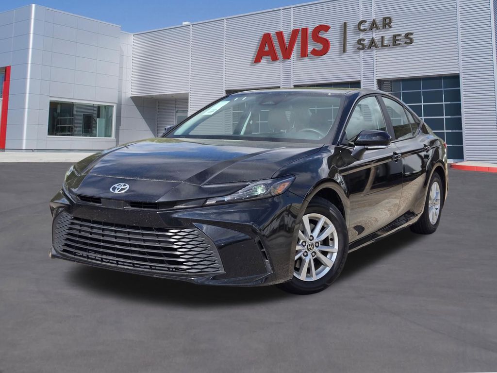 Midnight Black Metallic 2025 Toyota Camry LE FWD Sedan Front-Wheel Drive Continuously Variable Transmission