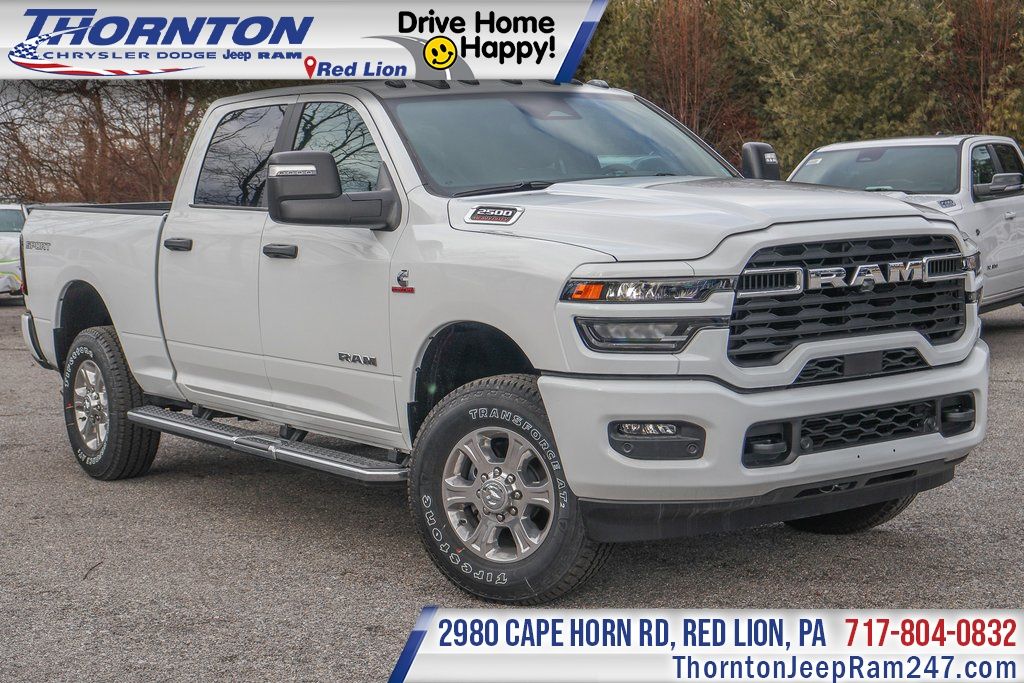 Bright White Clearcoat 2026 RAM 2500 Pickup Truck Four-Wheel Drive 8-Speed Automatic