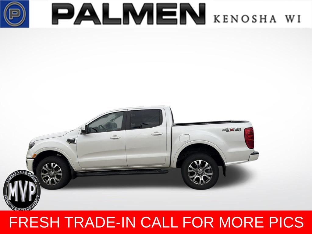 White Platinum 2019 Ford Ranger Lariat SuperCrew 4WD Pickup Truck Four-Wheel Drive Automatic