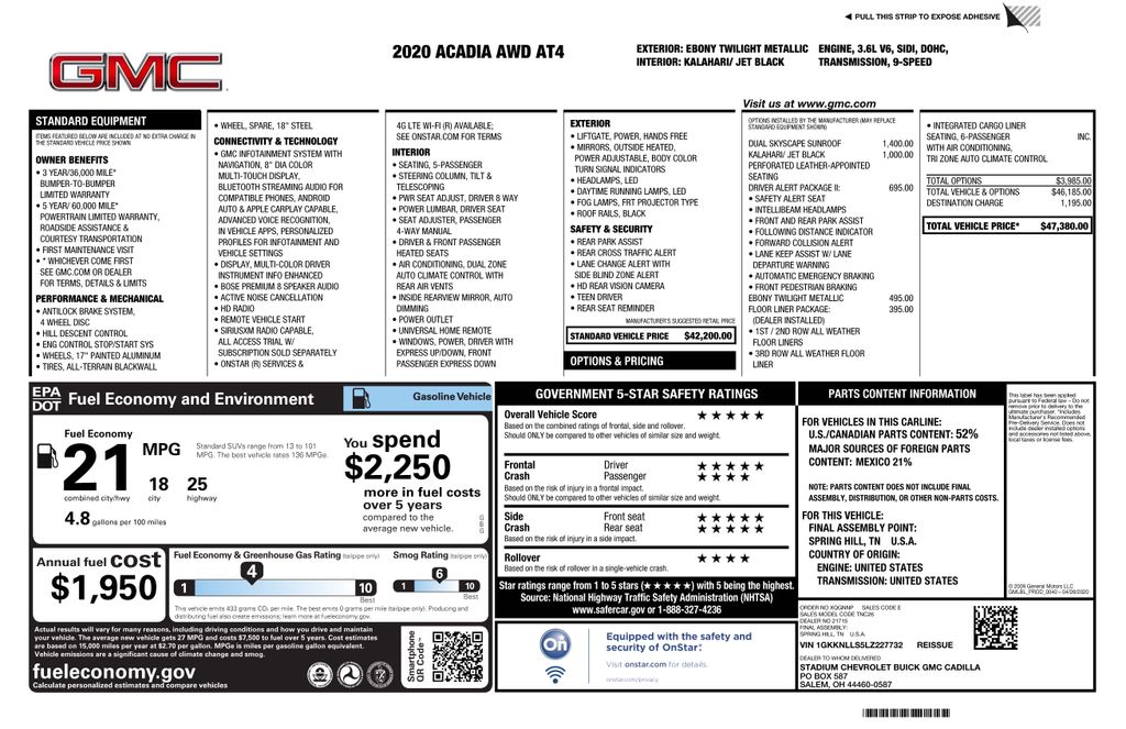 2020 GMC Acadia AT4 AWD