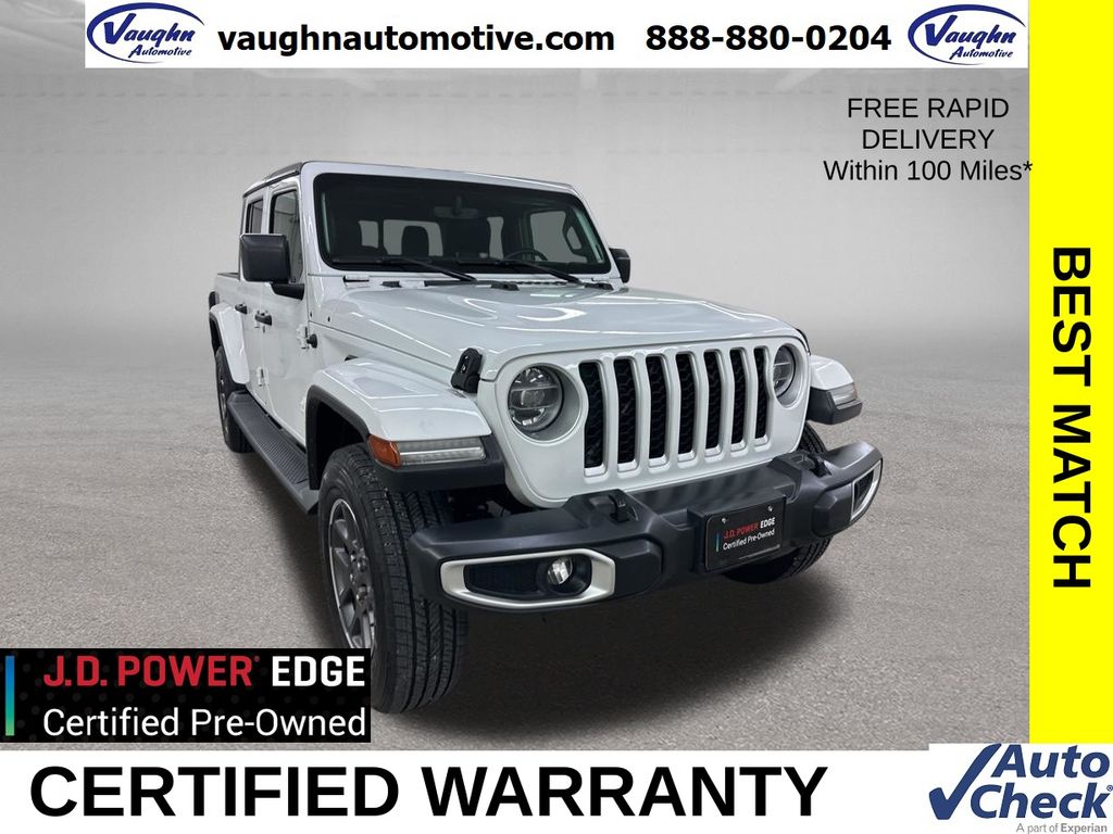 Bright White Clearcoat 2020 Jeep Gladiator Overland Crew Cab 4WD Pickup Truck Four-Wheel Drive 8-Speed Automatic