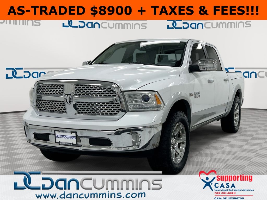 Bright White Clearcoat 2014 RAM 1500 Laramie Crew Cab 4WD Pickup Truck Four-Wheel Drive 8-Speed Automatic