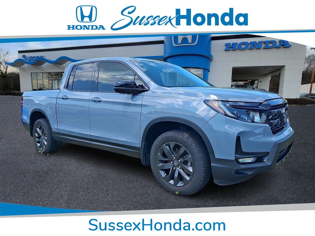 Sonic Gray Pearl 2024 Honda Ridgeline Pickup Truck All-Wheel Drive 9-Speed Automatic
