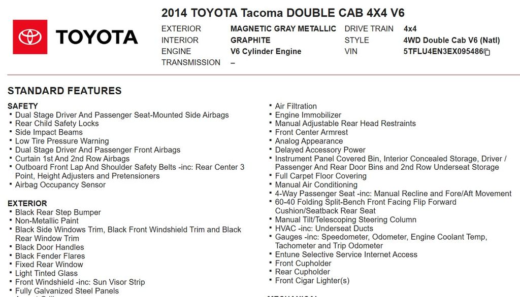 2014 Toyota Tacoma V6 photo