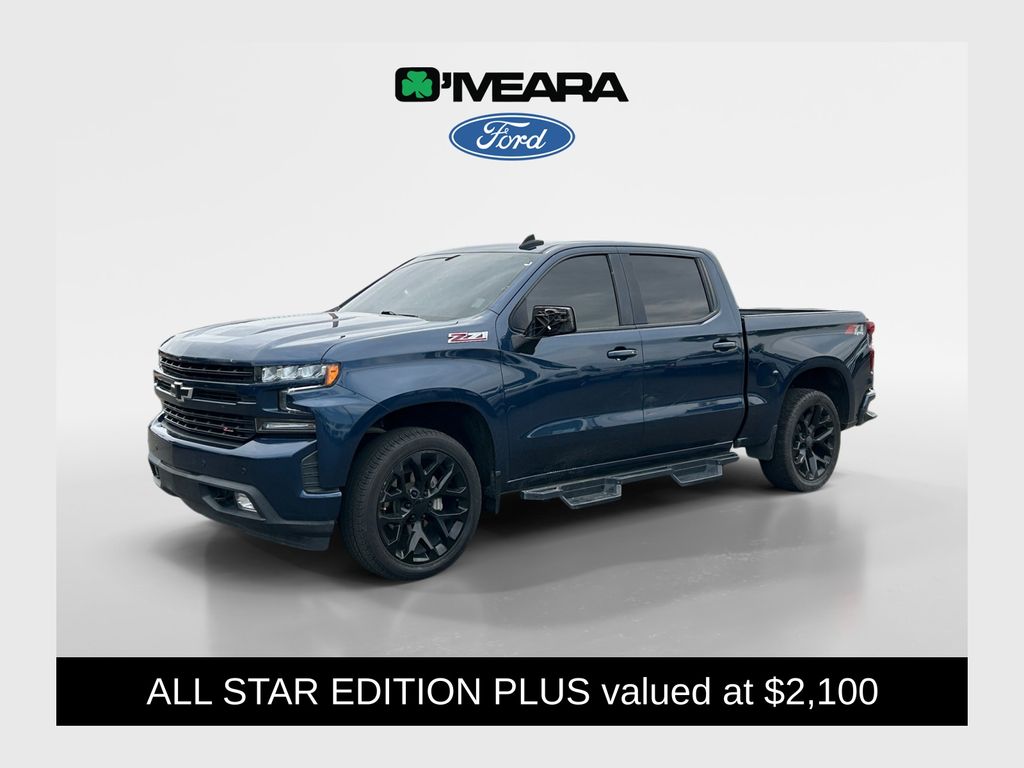 Northsky Blue Metallic 2021 Chevrolet Silverado 1500 RST Crew Cab 4WD Pickup Truck Four-Wheel Drive 8-Speed Automatic