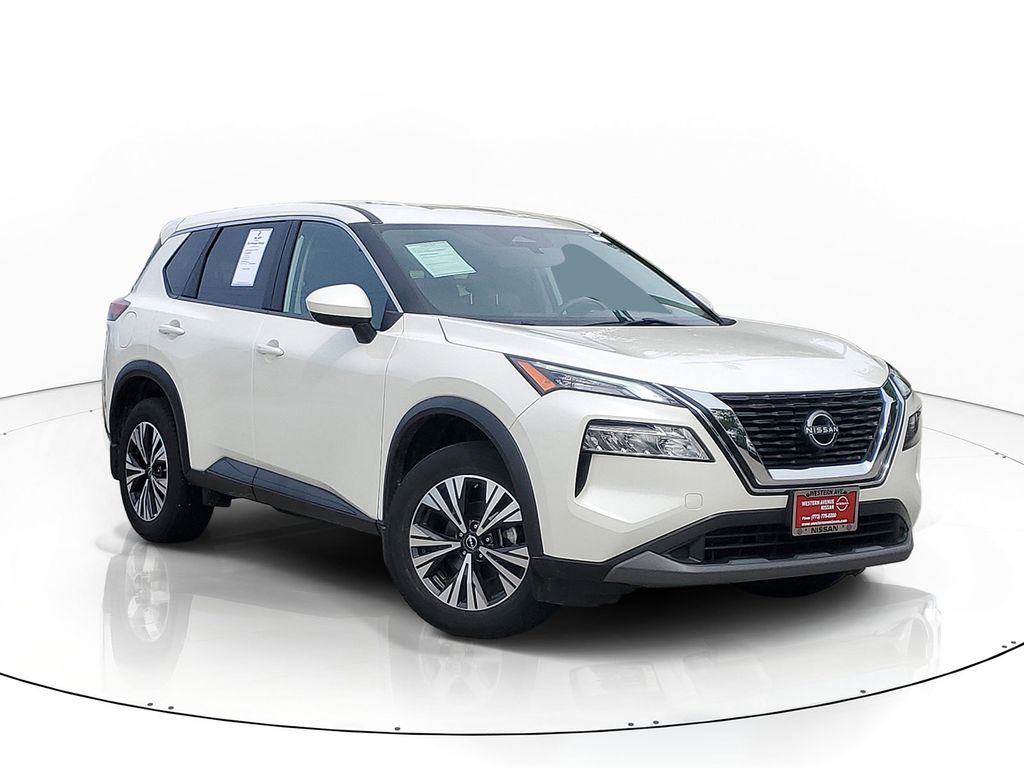 Pearl White Tricoat 2023 Nissan Rogue SUV / Crossover All-Wheel Drive Continuously Variable Transmission