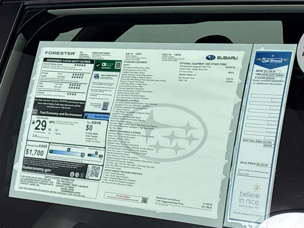 2026 Subaru Forester Base