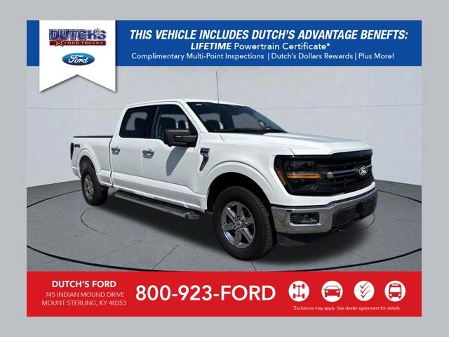 White 2024 Ford F-150 XLT SuperCrew 4WD Pickup Truck Four-Wheel Drive Automatic