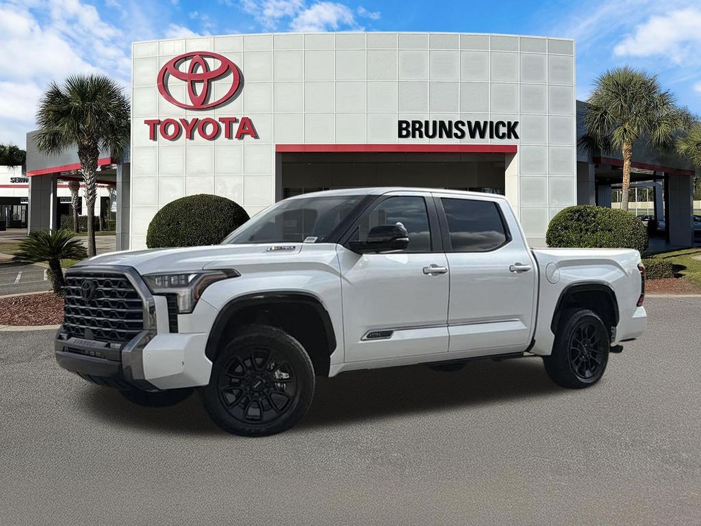 White 2024 Toyota Tundra Hybrid Pickup Truck Four-Wheel Drive Automatic