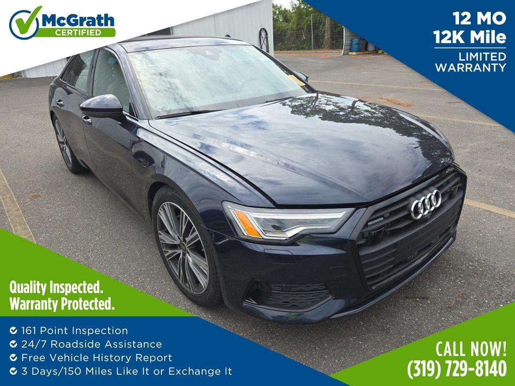 Blue Metallic 2022 Audi A6 quattro Premium Plus 45 TFSI Sedan All-Wheel Drive 7-Speed Automatic