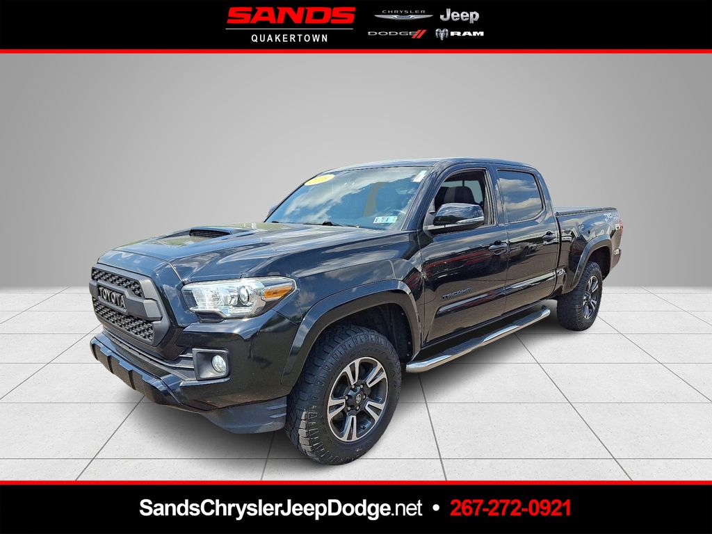 Black 2016 Toyota Tacoma Double Cab V6 LB TRD Sport 4WD Pickup Truck Four-Wheel Drive 6-Speed Automatic