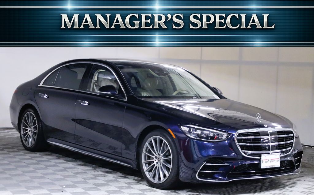 Nautical Blue Metallic 2022 Mercedes-Benz S-Class Sedan All-Wheel Drive 9-Speed Automatic