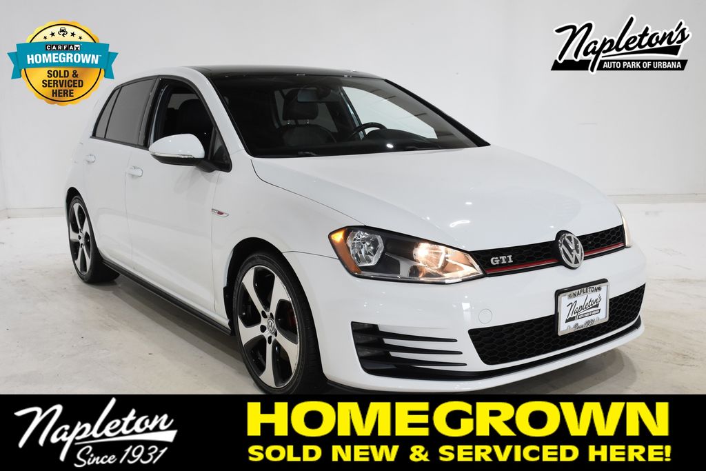 Pure White 2015 Volkswagen Golf GTI Hatchback Front-Wheel Drive 6-Speed Dual Clutch