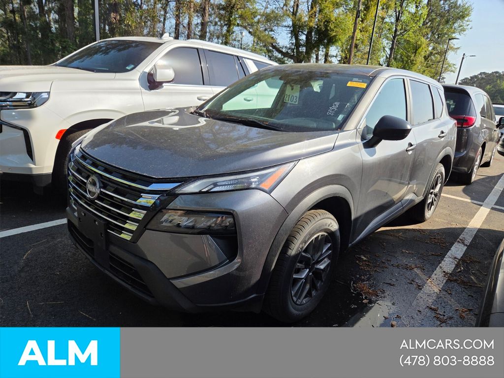 Gray (Gun Metallic) 2024 Nissan Rogue S FWD SUV / Crossover Front-Wheel Drive Continuously Variable Transmission