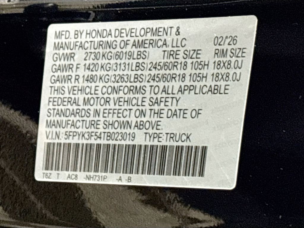 2026 Honda Ridgeline RTL
