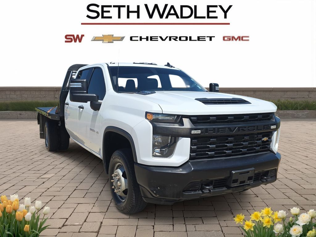 Summit White 2023 Chevrolet Silverado 3500HD Work Truck Crew Cab LB 4WD Pickup Truck Four-Wheel Drive Automatic