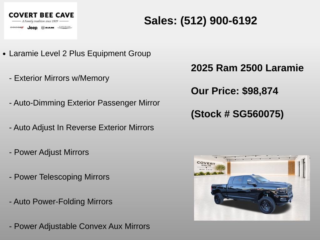 New Car 2025 Ram 2500  Laramie For Sale Under $100,000 In Austin, Texas