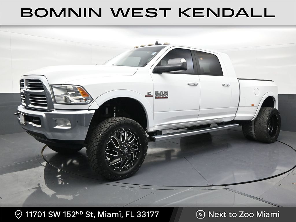 Bright White Clearcoat 2017 RAM 3500 Big Horn Mega Cab DRW 4WD Pickup Truck Four-Wheel Drive 6-Speed Automatic
