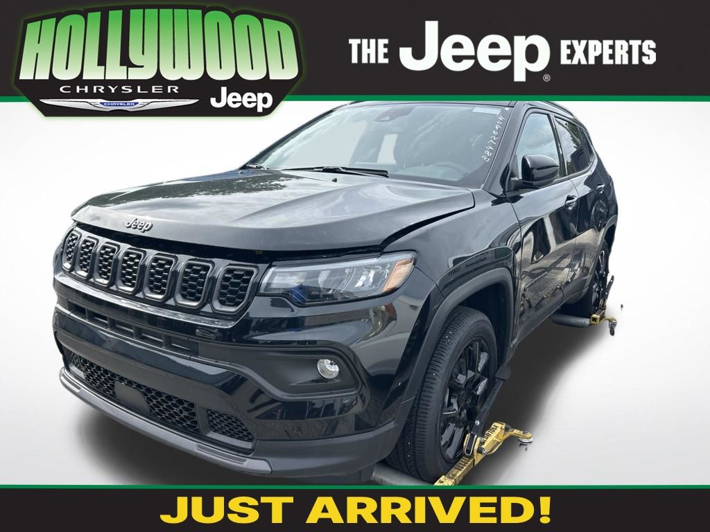 Diamond Black Crystal Pearlcoat 2025 Jeep Compass SUV / Crossover Four-Wheel Drive 8-Speed Automatic