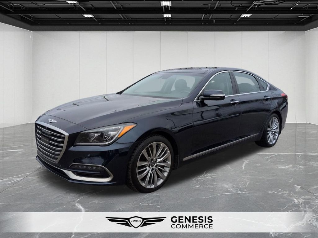 Blue 2018 Genesis G80 5.0L Ultimate Sedan Rear-Wheel Drive 8-Speed Automatic