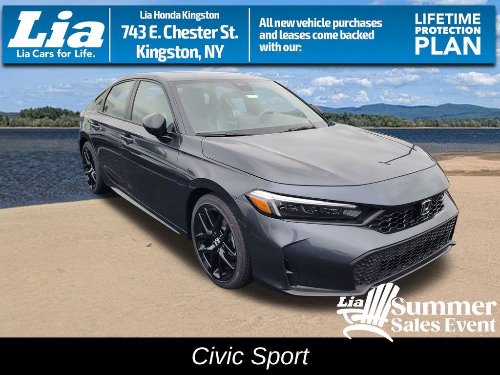Meteorite Gray Metallic 2026 Honda Civic Hatchback Hatchback Front-Wheel Drive Continuously Variable Transmission