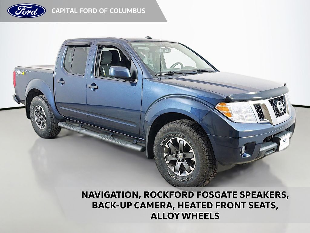 Arctic Blue Metallic 2019 Nissan Frontier PRO-4X Crew Cab 4WD Pickup Truck Four-Wheel Drive 5-Speed Automatic Overdrive