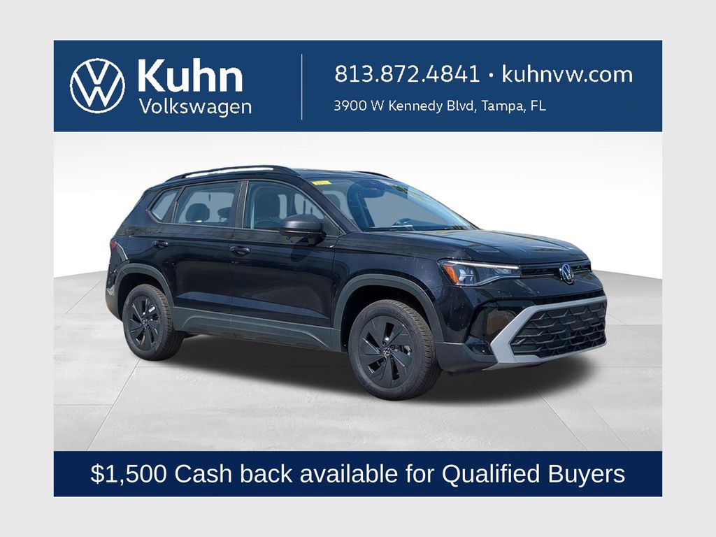 Deep Black Pearl 2026 Volkswagen Taos SUV / Crossover Front-Wheel Drive 8-Speed Automatic