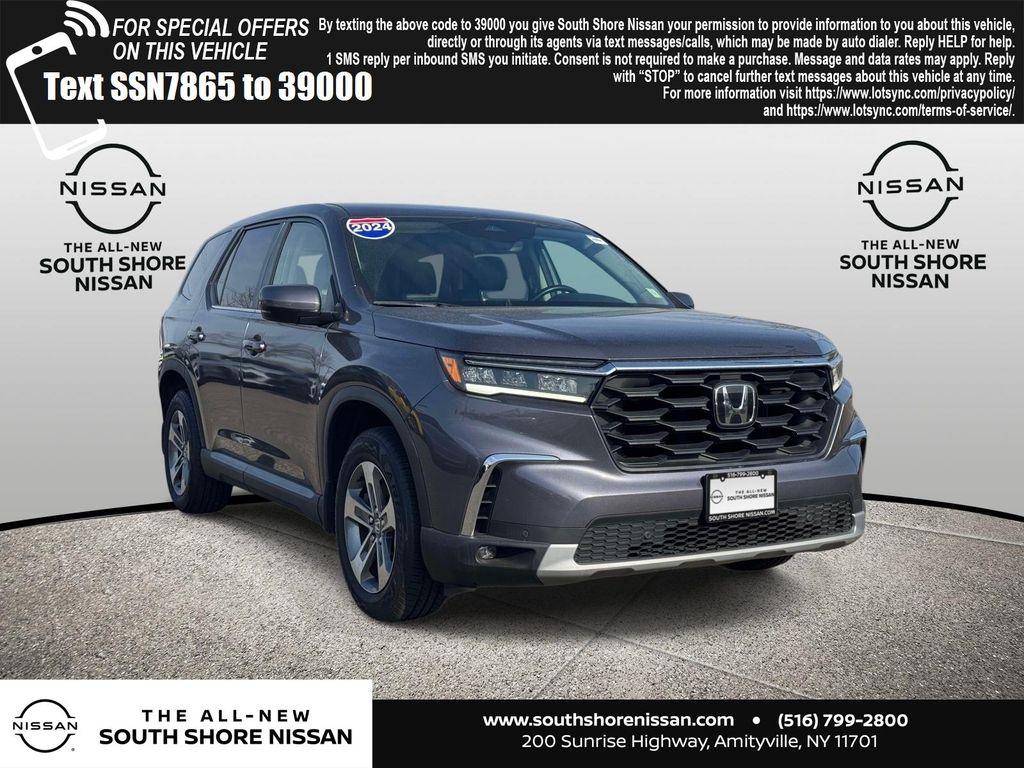 Gray (Modern Steel Metallic) 2024 Honda Pilot EX-L AWD SUV / Crossover All-Wheel Drive Automatic