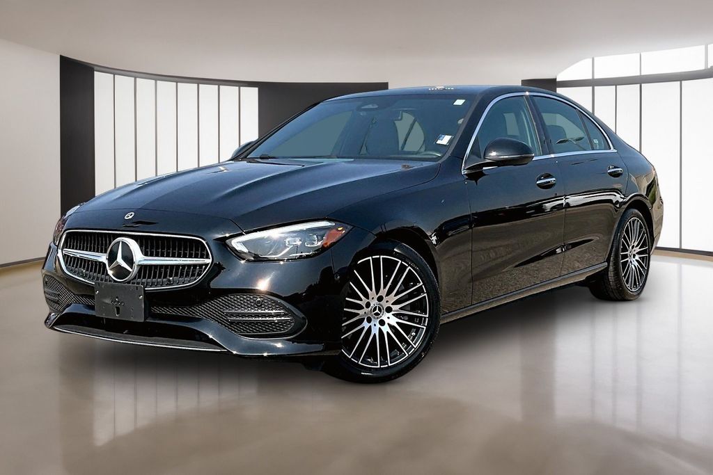 Black 2025 Mercedes-Benz C-Class Sedan All-Wheel Drive 9-Speed Automatic