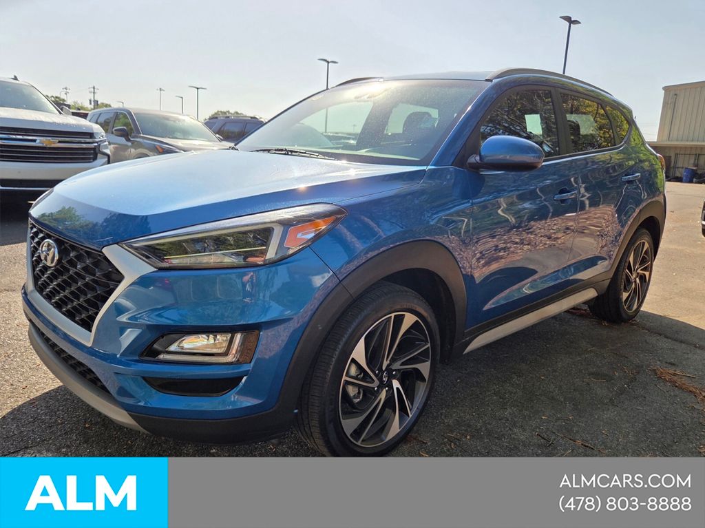 Teal (Aqua Blue) 2021 Hyundai Tucson Sport FWD SUV / Crossover Front-Wheel Drive 6-Speed Automatic