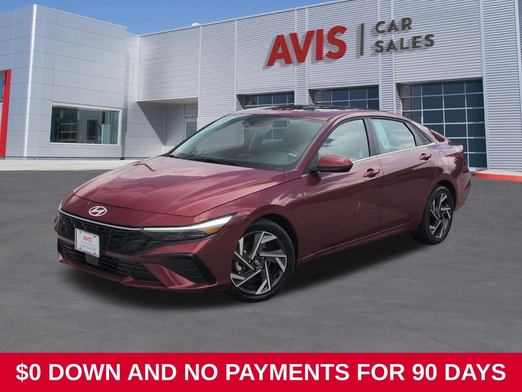Red 2025 Hyundai Elantra Sedan Front-Wheel Drive Continuously Variable Transmission