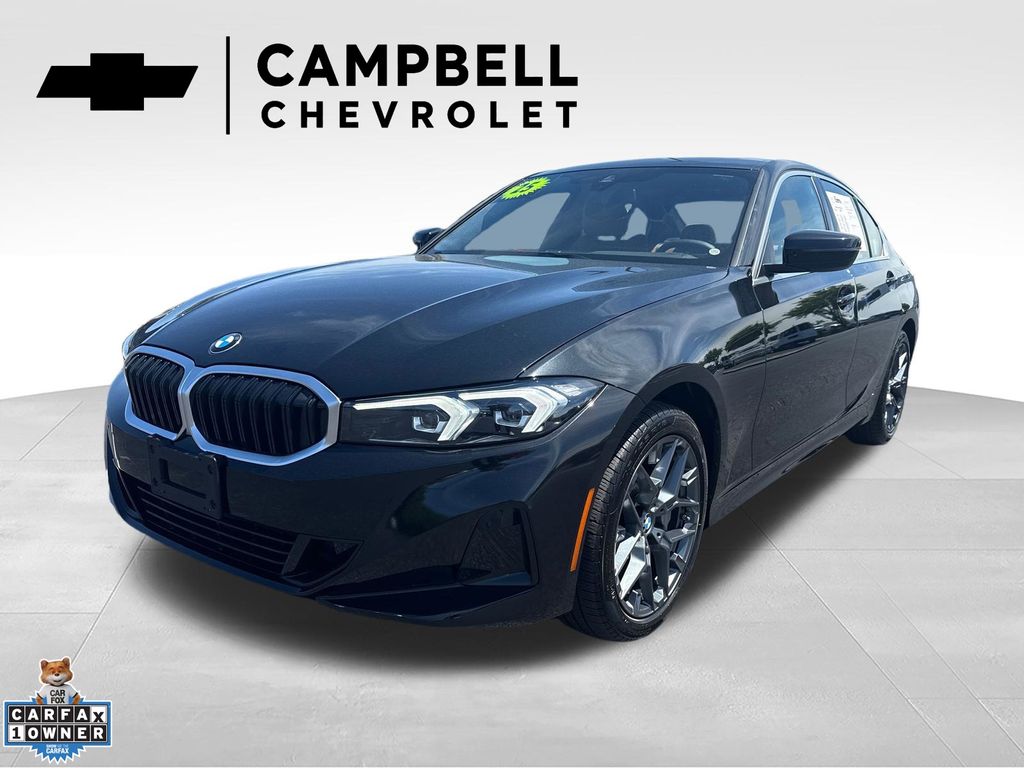 Black Sapphire Metallic 2025 BMW 3 Series Sedan All-Wheel Drive 8-Speed Automatic