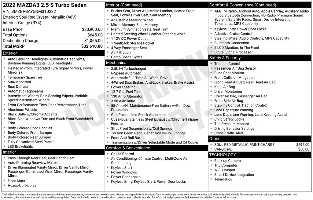 2022 Mazda Mazda3 Turbo's photo