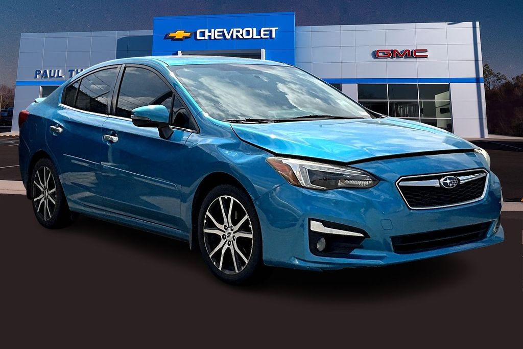 Island Blue Pearl 2017 Subaru Impreza 2.0i Limited Sedan All-Wheel Drive Continuously Variable Transmission