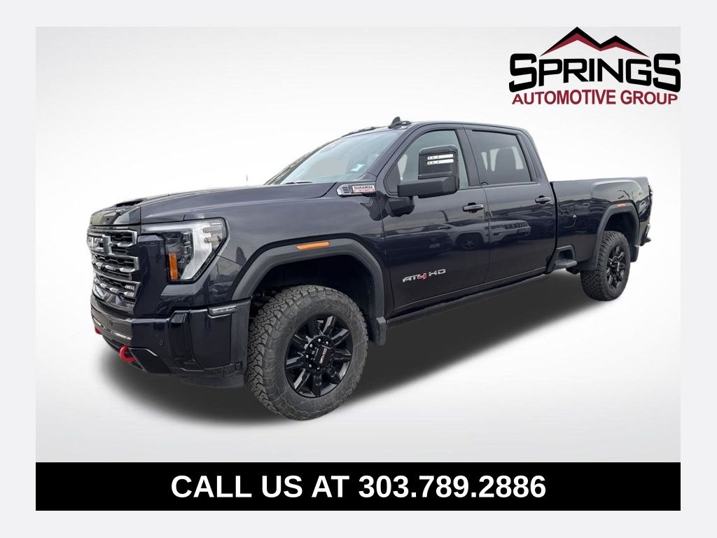 Titanium Rush Metallic 2025 GMC Sierra 3500HD AT4 Crew Cab 4WD Pickup Truck Four-Wheel Drive Automatic