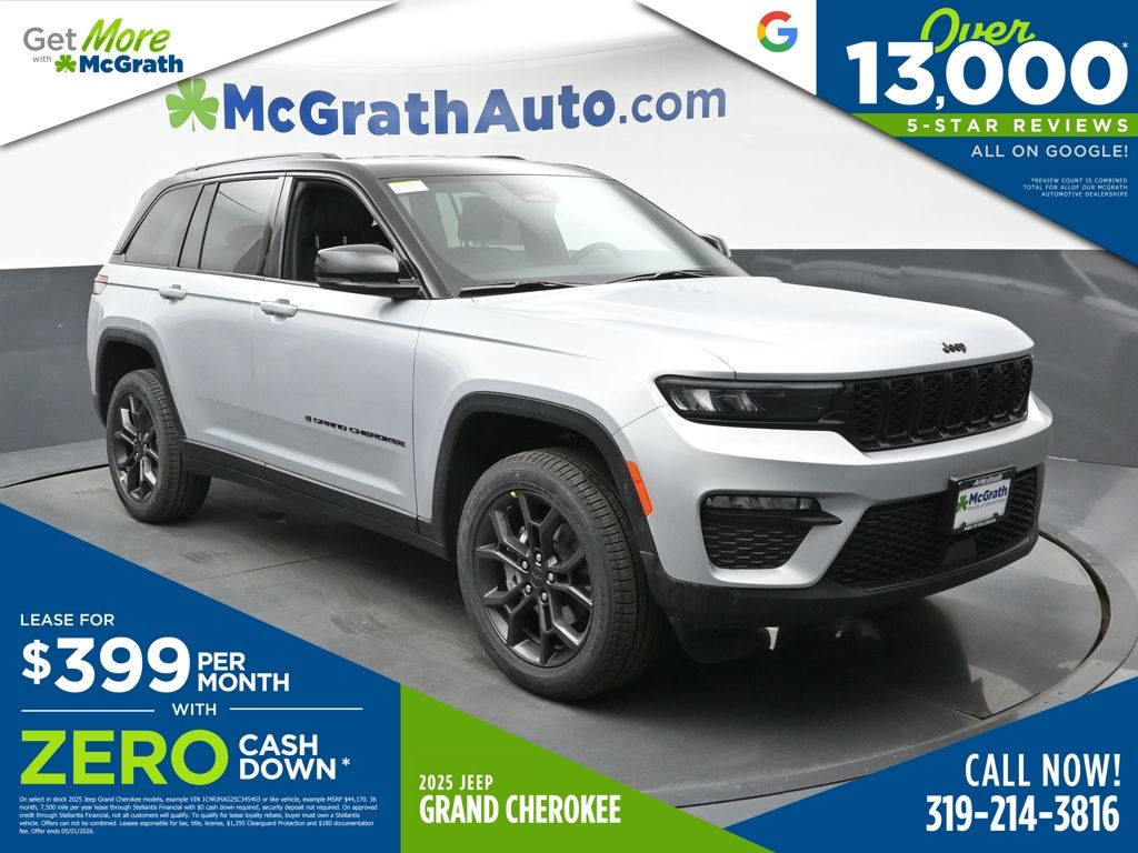 Silver Zynith 2025 Jeep Grand Cherokee Limited 4WD SUV / Crossover Four-Wheel Drive 8-Speed Automatic