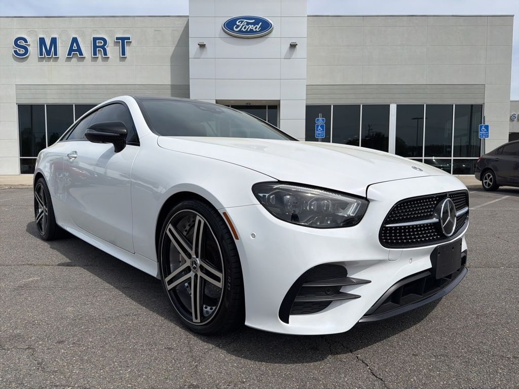 MANUFAKTUR Moonlight White Metallic 2022 Mercedes-Benz E-Class E 450 4MATIC Coupe AWD Coupe All-Wheel Drive Automatic