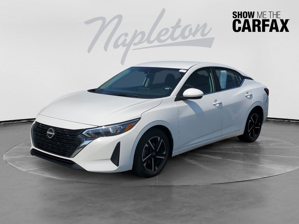 White (Fresh Powder) 2024 Nissan Sentra Sedan Front-Wheel Drive Continuously Variable Transmission