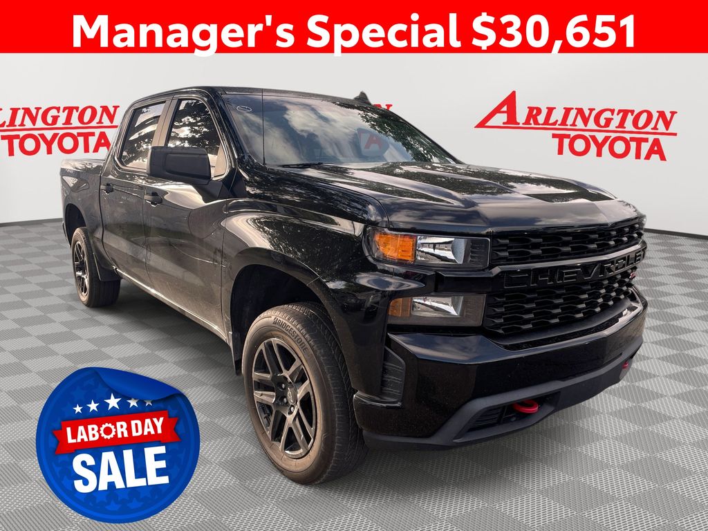 Black 2022 Chevrolet Silverado 1500 Pickup Truck Four-Wheel Drive 8-Speed Automatic